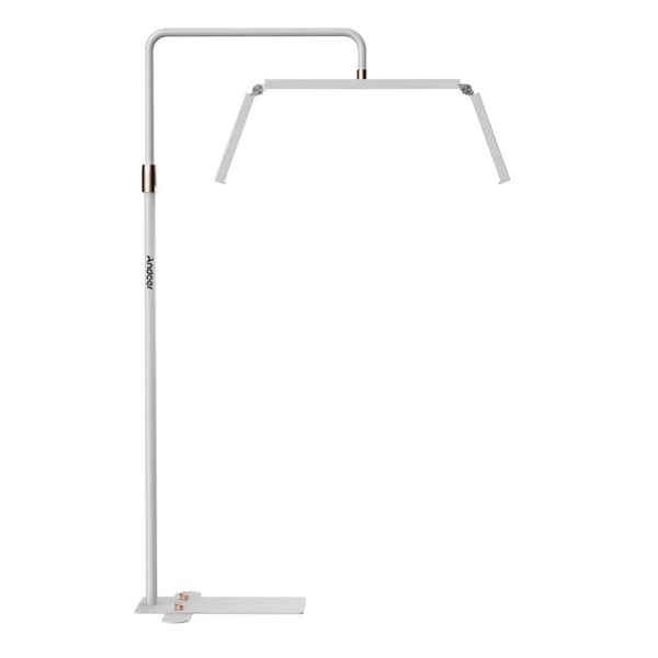 LED Videolampa, Bi-färg 3200K-5600K, Justerbar ljusstyrka 10-100,EU, VIT