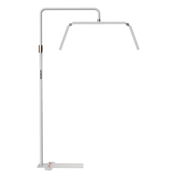 LED Videolampa, Bi-färg 3200K-5600K, Justerbar ljusstyrka 10-100,EU, VIT