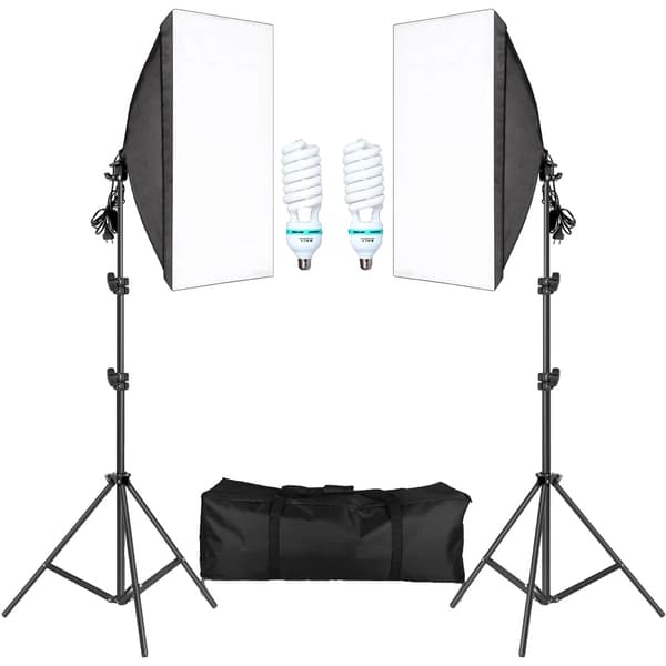 Fotografi Softbox Belysningskit, 135W Pære, 50x70CM Størrelse,135W pærer
