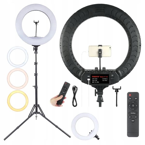 LED Ringlampa 30W STATIV 220CM + FJÄRRKONTROLL