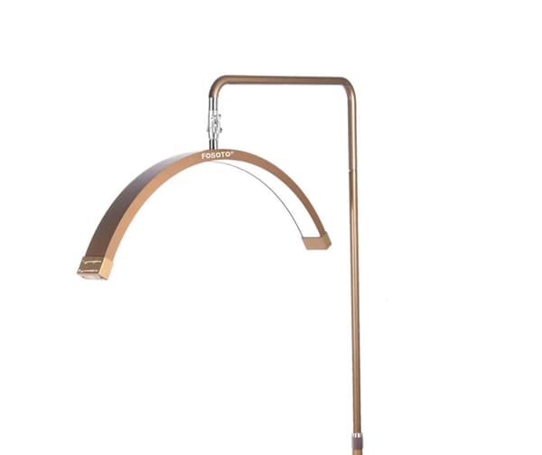 FOSOTO Valokuva LED Puolikuun Valo, 45W Teho, 3200-5600K Säädettävä Väri lämpötila,kulta FT-Y16-1