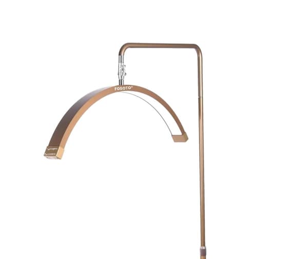 FOSOTO Fotografi LED Halvmåne Lampa, 45W Effekt, 3200-5600K Justerbar Färgtemperatur,guld FT-Y16-1