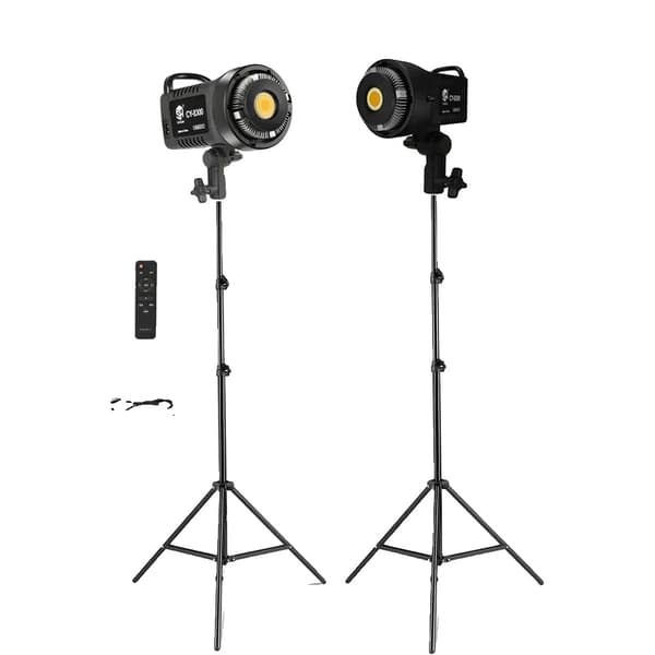 100W Fotografi LED Video Lys, Justerbar Lysstyrke, Høj Belysning,2m Tripod 100W 2stk