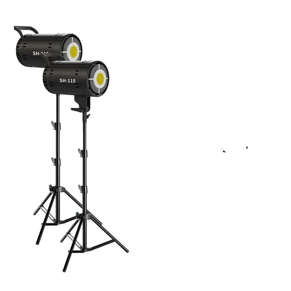 Fotografi LED Videolampa, Justerbar Ljusstyrka, Bred Färgtemperaturintervall,2m Stativ 115W 2st