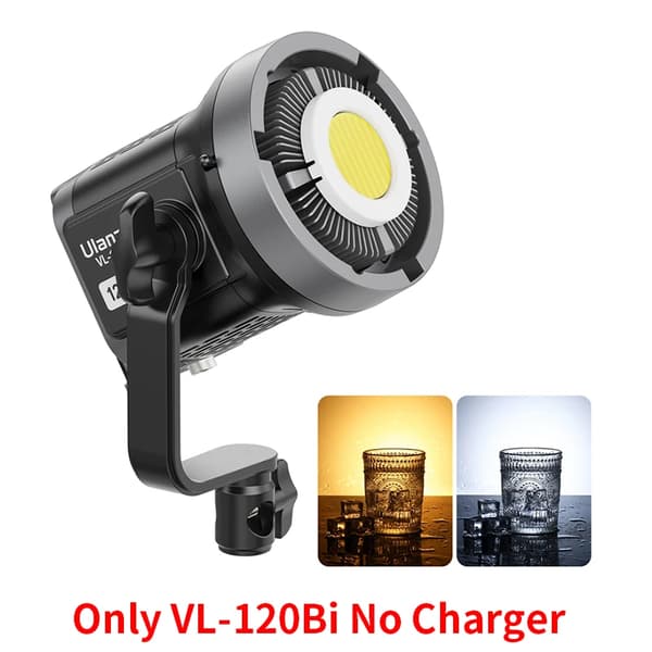 Ulanzi Video Lys, 120W Bi-Farve, Justerbar Farvetemperatur,Kun VL-120Bi
