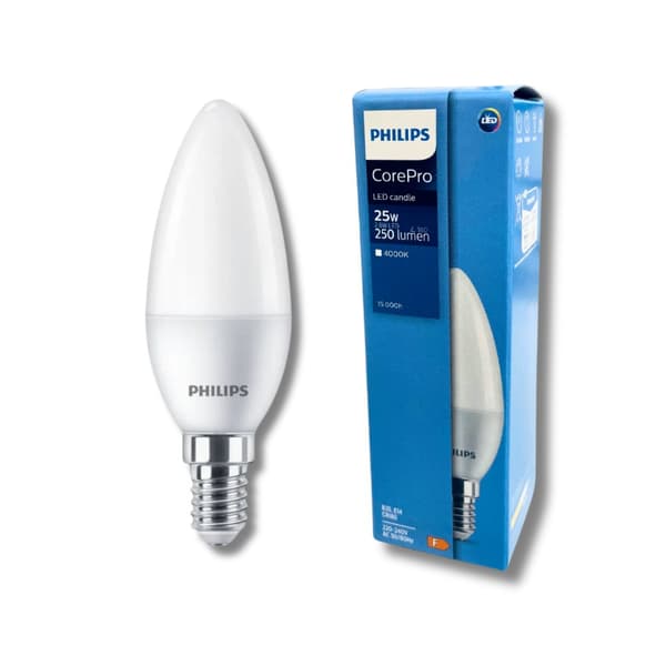 LED-pære E14 KEARTE 2,8W = 25W 250lm 4000K Neutral PHILIPS
