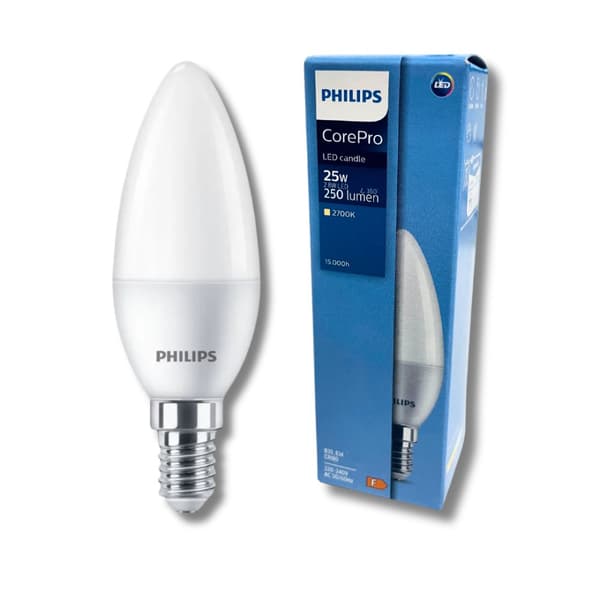 LED-pære E14 KEARTE 2,8W = 25W 250lm 2700K Varm PHILIPS