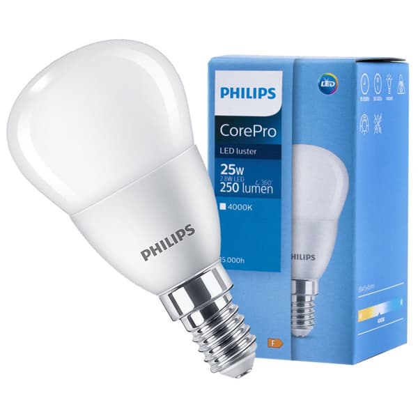 LED-pære E14 2,8W = 25W 250lm 4000K Neutral PHILIPS