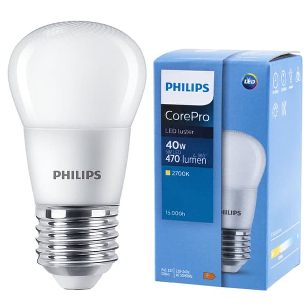 LED-pære E27 5W = 40W 470lm 2700K Varm PHILIPS til havepæle