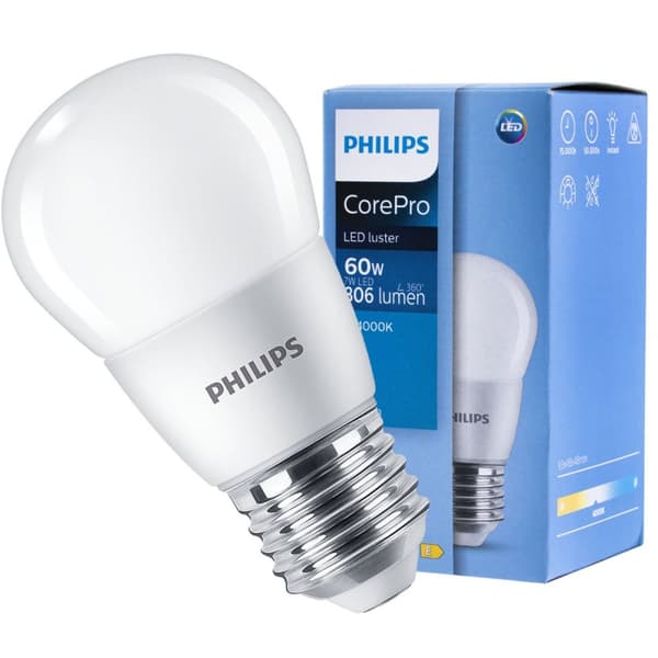 LED-pære E27 7W = 60W 806lm 4000K Neutral PHILIPS