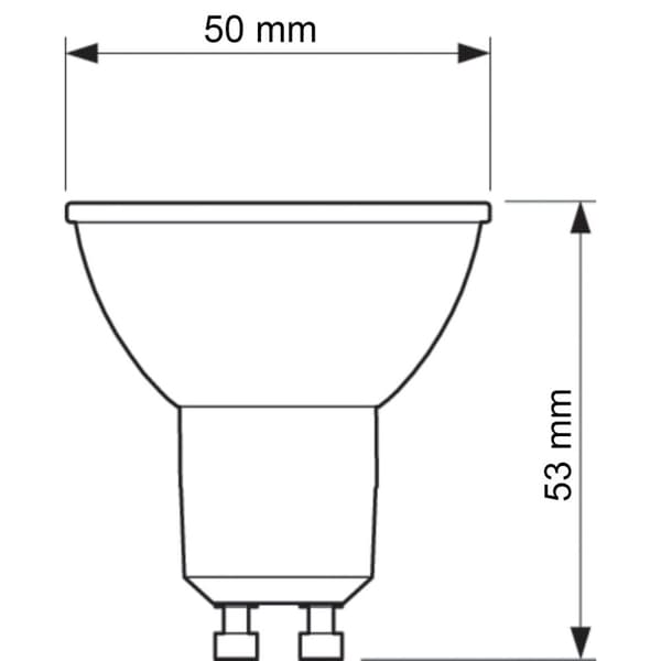 LED-pære GU10 3,5W = 35W 255lm 2700K Varm 36° PHILIPS