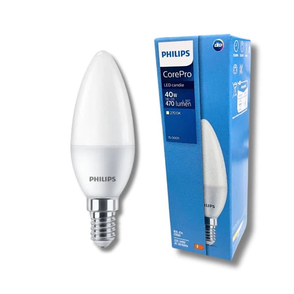 LED-lampa E14 5W = 40W 470lm 2700K Varm PHILIPS Ljuskälla
