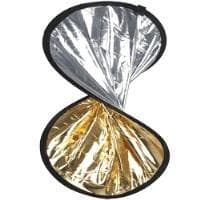 mantona Walimex Foldbar Reflektor - Foldbar reflektor - sølv/guld - Ø 30 cm (16536)