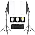 Miniatyrbillede 1 af 2: Softbox Belysningskit, Justerbar Stativhøjde, Flere Lyskilder,135W  3 farver-a