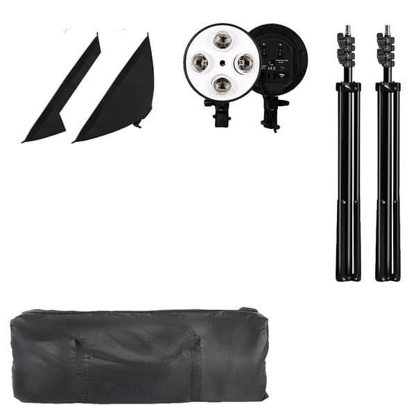 Softbox Belysningskit, Justerbare Stativer, E27 Lampesokkel,SH-RGX-02-61