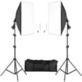 Miniatyrbild 1 av 2: Fotografi Softbox Belysningskit, 50 x 70CM Softbox, 2M Ljusstativ,20W LED-lampor