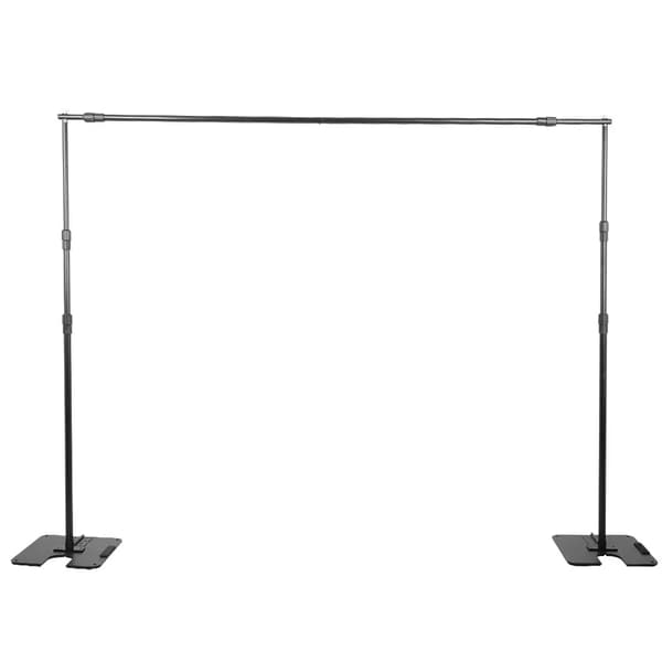 Fotografi Bakgrundsställ, Justerbar Höjd 104,5 cm-270 cm, Justerbar Bredd 197,5 cm-340 cm,Ny svart 2.4x3M