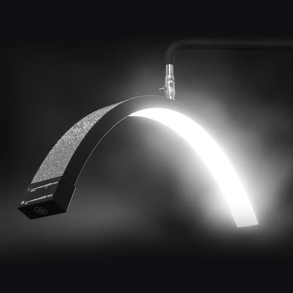 FOSOTO Valokuva LED Puolikuun Valo, 45W Teho, 3200-5600K Säädettävä Väri lämpötila,musta FT-Y16