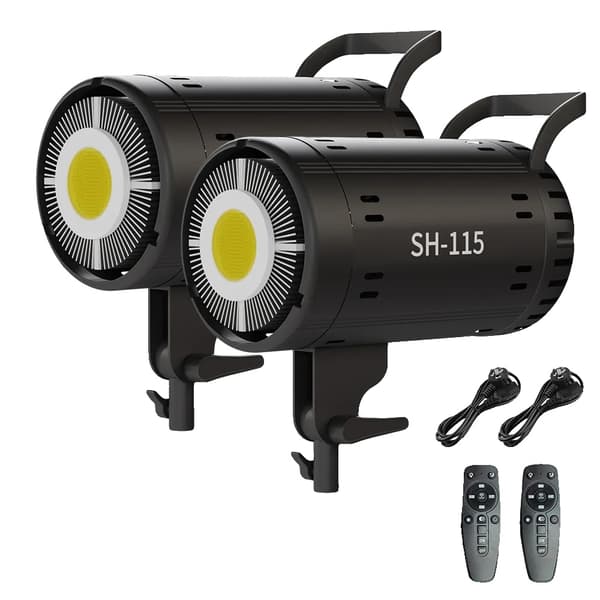 100W Fotografi LED-lampa, Justerbar Färgtemperatur, Hög Ljusstyrka,NY 115W 2 Ljus