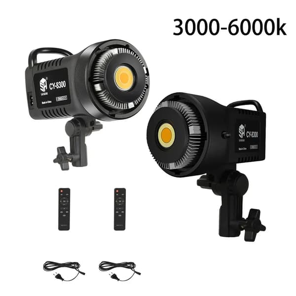 100W Fotografi LED-lampa, Justerbar Färgtemperatur, Hög Ljusstyrka,2 Ljus