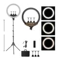 Miniatyrbillede 1 af 2: Ring Light, 5600K Farvetemperatur, Justerbar Lysstyrke,184 cm tripod sæt