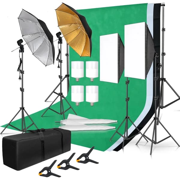 Fotografibelysningskit, 50 cm x 70 cm Softbox,Fotostudio Kit 54