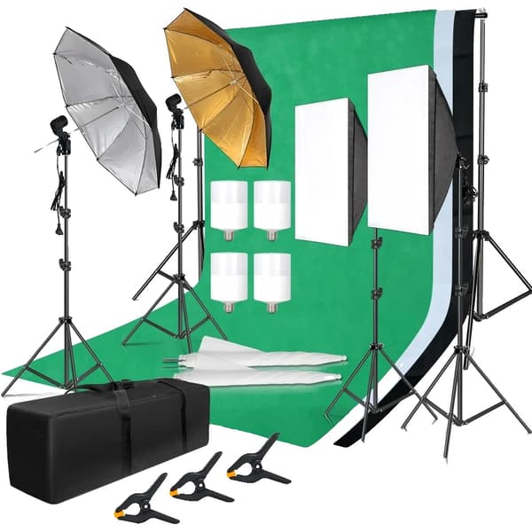 Fotografibelysningskit, 50 cm x 70 cm Softbox,Fotostudio Kit 54