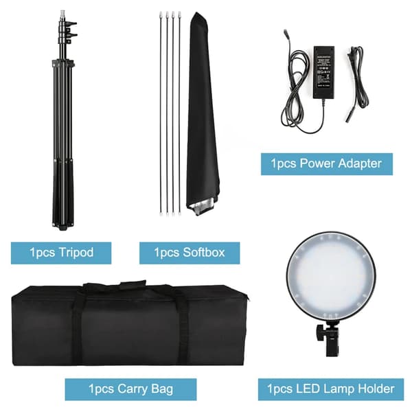 LED Softbox Kit, 50x70 størrelse, justerbar lysstativhøjde,LED Softbox Sæt