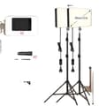 Pikkukuva 1 / 2: Valokuvausstudio LED-valopaneeli, säädettävä jalustan korkeus, kauko-ohjaustoiminto,2 SET 200CM jalustaa