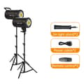 Miniatyrbillede 2 af 2: Fotografi Belysningskit, 3000-6000K Farvetemperatur, 18000LUX Lysstyrke,2m Tripod 115W 2stk