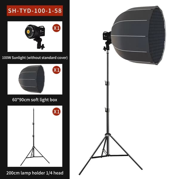 Fotografi LED Lys, 100W Sollys, Justerbar Lysstyrke,Lamps Gruppe F