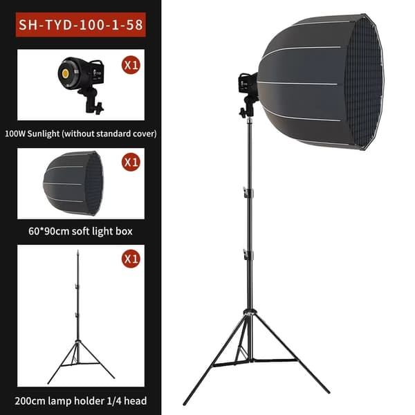 Fotografi LED Lys, 100W Sollys, Justerbar Lysstyrke,Lamps Gruppe F