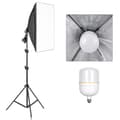 Miniatyrbild 1 av 2: Fotografi Softbox Belysningskit, 135W Lampa, 50x70CM Storlek,Tre färgers glödlampa