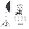 Miniatyrbild 2 av 2: Softbox-belysningskit, justerbart ljusstativ, flera glödlampalternativ,30W glödlampa