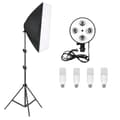 Miniatyrbild 1 av 2: Softbox-belysningskit, justerbart ljusstativ, flera glödlampalternativ,30W glödlampa