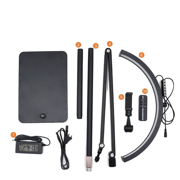 36W LED Videolampa, Halvmåneform, Dimbar,A