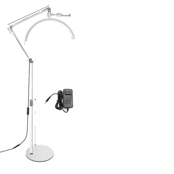 Golv Telescopisk Skönhetslampa, 20W Effekt, Justerbar Ljusstyrka,Vit, EU
