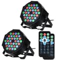 Miniatyrbillede 2 af 2: LED Par Lygter, 36 RGB Perler, 7 DMX Kontrolkanaler,2 stk