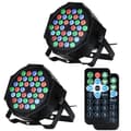 Miniatyrbillede 1 af 2: LED Par Lygter, 36 RGB Perler, 7 DMX Kontrolkanaler,2 stk