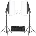 Miniatyrbild 1 av 2: Fotografi Softbox Belysningskit, 3 Softboxar, Justerbara Stativ,30W LED-lampor