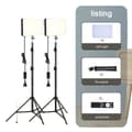 Miniatyrbillede 1 af 2: LED Fyldelampe, To-farvet Belysning, USB Opladning,2 SÆT 160CM stativ