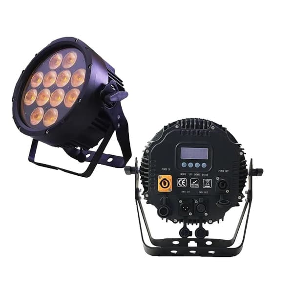 Vandtæt LED Par Lys, 9x15W RGBWA + UV, IP66 Beskyttelse,1 Lys