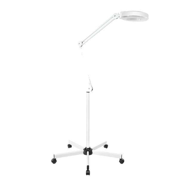 Förstoringslampa, 8X förstoring, 24W LED-ljus, justerbar arm,VIT, Elfenben