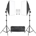 Miniatyrbild 1 av 2: Fotografi Softbox Belysningskit, 135W Glödlampor, 3 Softboxar,30W Vit Färg