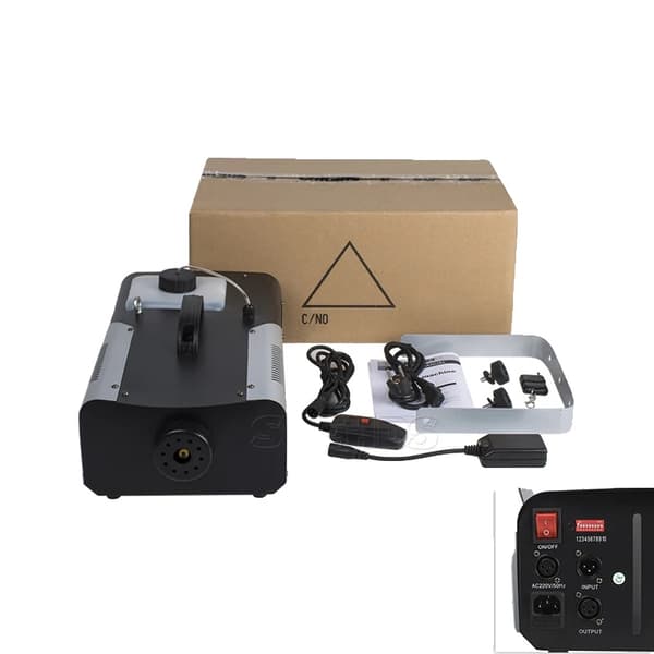 1500W Rökgenerator, Trådlös och DMX 512 Kontroll, 3L Tankkapacitet,1500W med DMX512, EU-kontakt