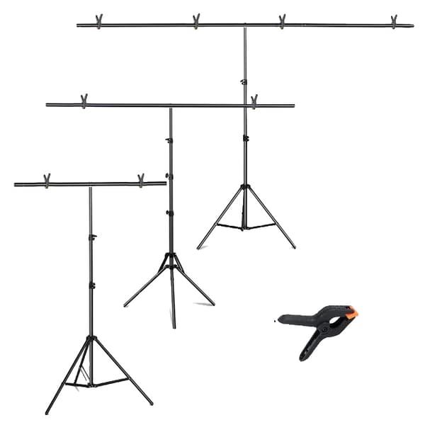 Fotografi baggrundsstøtte, T-formet design, Chroma Key grøn skærm support, 200x260CM, Nyt Baggrundstativ