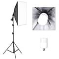 Miniatyrbild 1 av 2: Fotograferings Softbox Belysningsset, Professionellt Kontinuerligt Ljussystem, 50x70cm, 20W-lampa