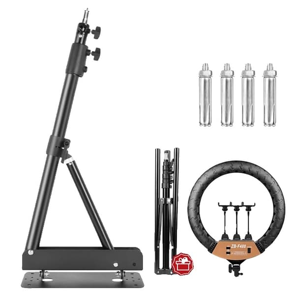Ringljus, Väggmonterad Boom Arm, Flexibelt Stativ, 137cm bom