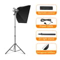 Miniatyrbild 2 av 2: Fotostudio Belysningskit, 100W Dimbar Lampa, Justerbar Stativhöjd,100W kit 2