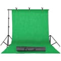 Miniatyrbild 1 av 2: Fotobakgrundstativsats, justerbart stativ, Chromakey-grönt skärmram, 2000x2000mm, med grön duk